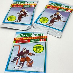1991 Score NHL Hockey Cards Series 2 Unopened Packs / 15 Per Vintage Collectible
